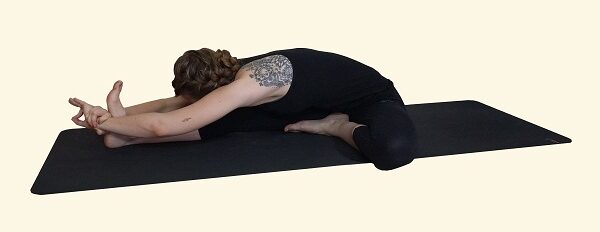 Premium PSD | Head to knee janu sirsasana yoga male pose exercise