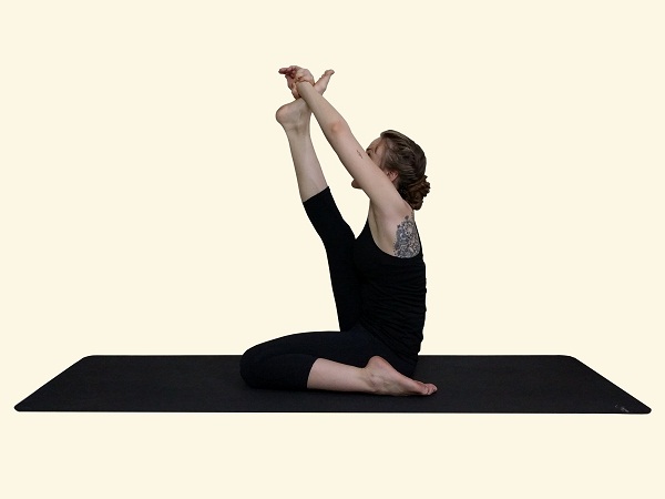 Fit Woman Doing First Stage Of Yoga Exercise Called Heron Pose, Sanskrit  Name: Krounchasana, Isolated Over White Background Stock Photo, Picture and  Royalty Free Image. Image 7159347.