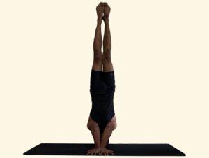 Collection of different types of headstands