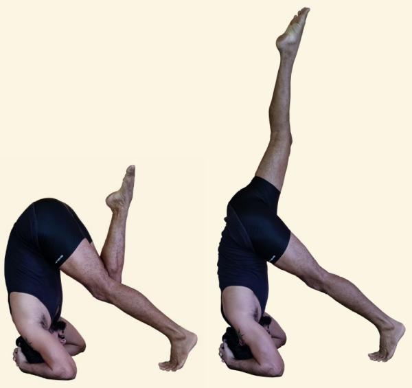 sirsasana, headstand progression 4 and 5